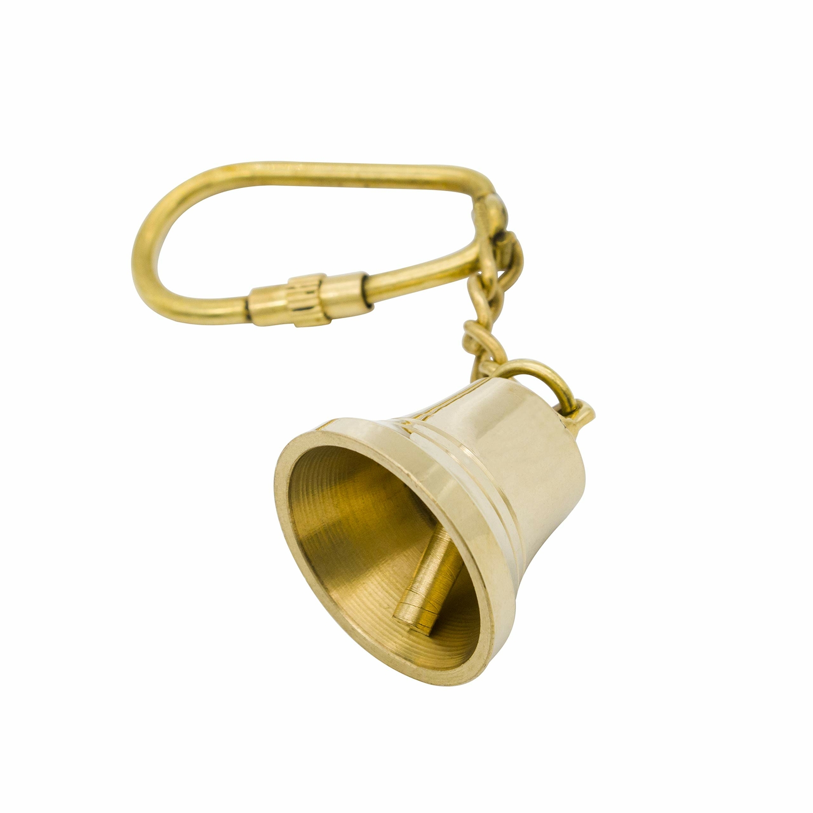 Keychain Ring Brass Bell Nautical Marine Viking SCA Collectible Gift Accessory