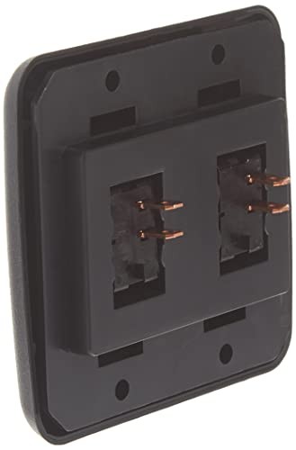 12235 Black Double SPST On-Off Switch with Bezel