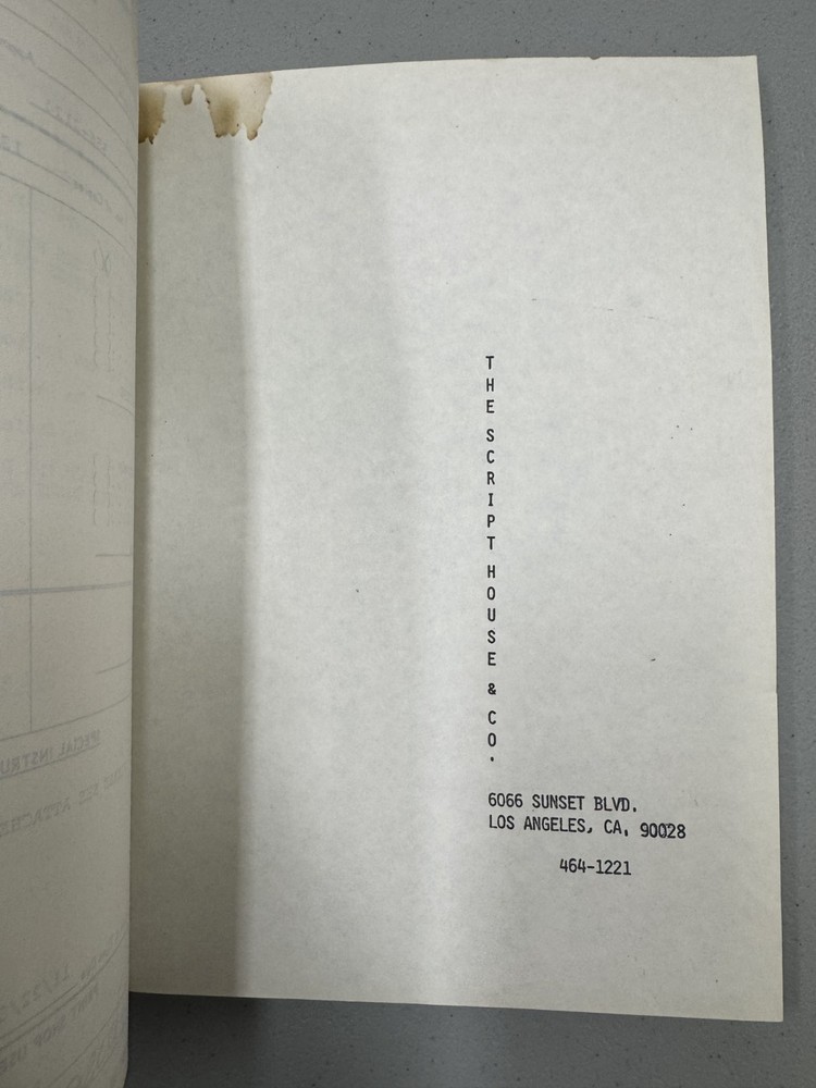 Laverne and Shirley original Tv show script