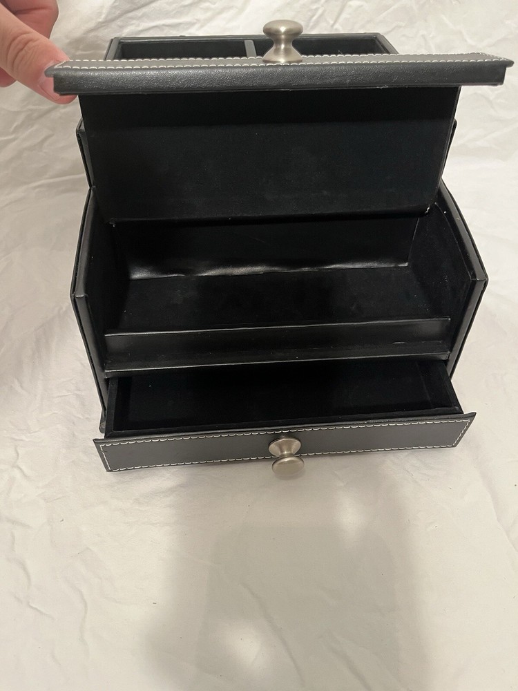 Black Multi-device Desktop Charging Station & Valet/Organizer