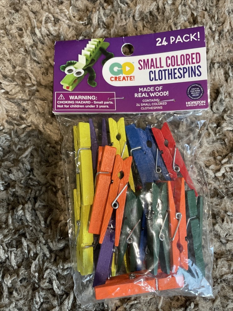 Go Create Small Colored Clothespins 24 Pack