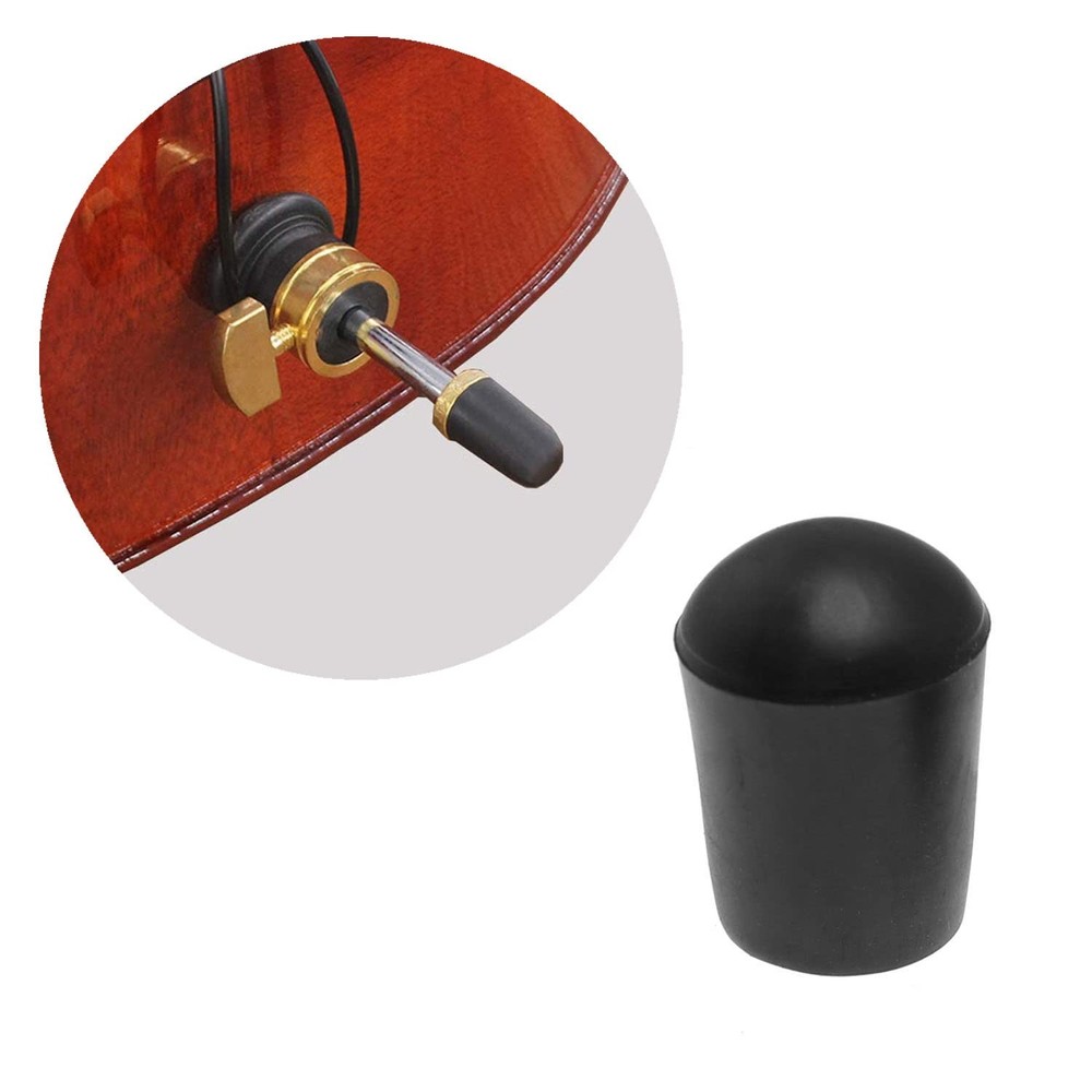 Maxmoral 2PCS Cello Endpin Stopper, Rubber Tip, One Size, black