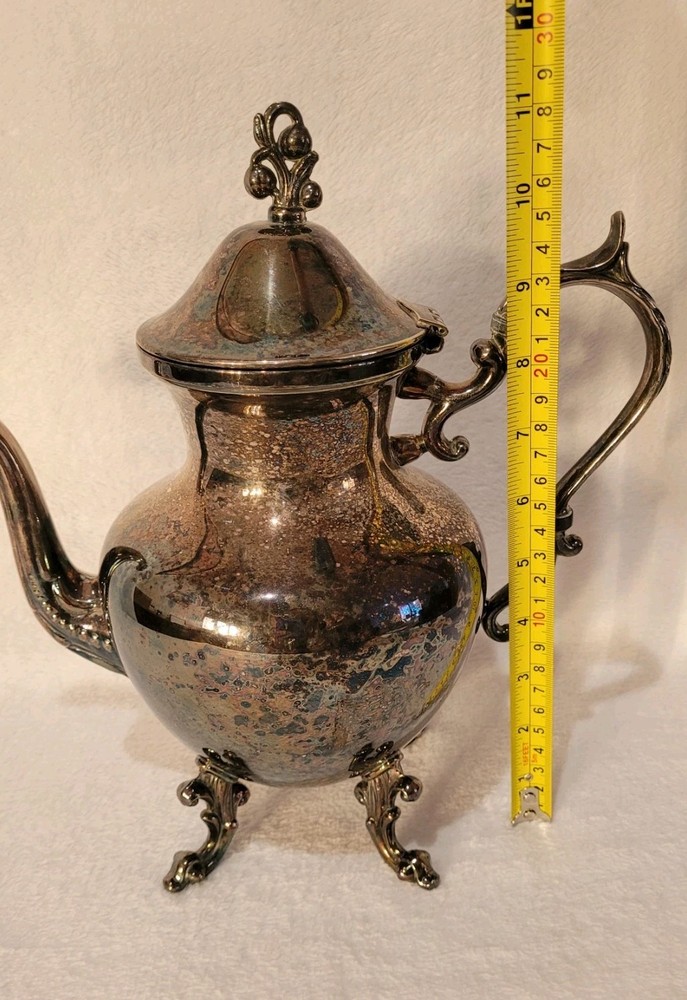 Vintage Silver on Copper Tea Pot