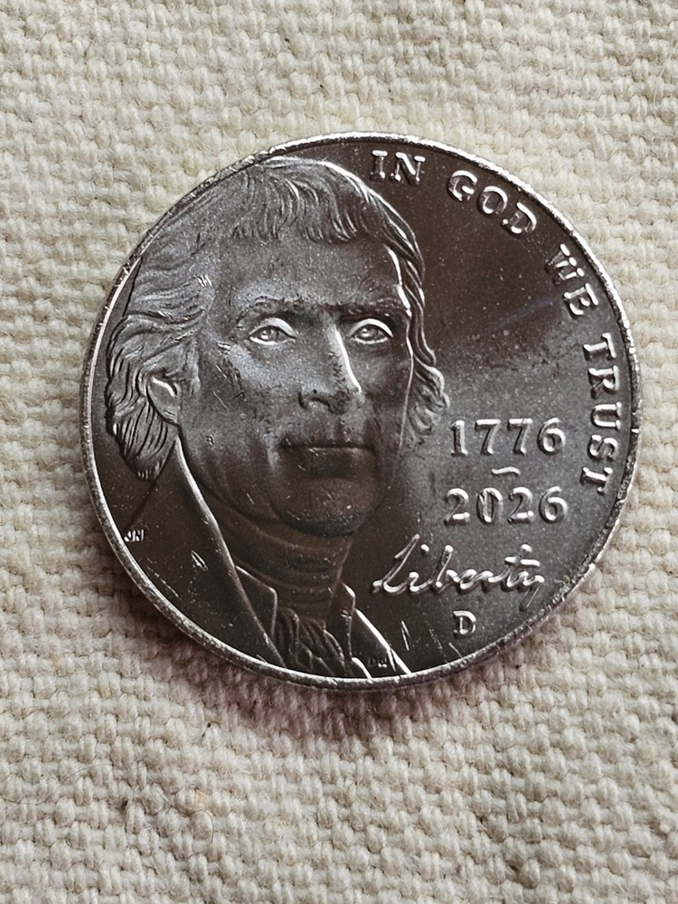 2026-D Jefferson Duel Date Nickel UNC
