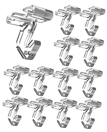 Clear Drop Ceiling Hooks Classroom Decorations - 12 Pack Polycarbonate 12Pack