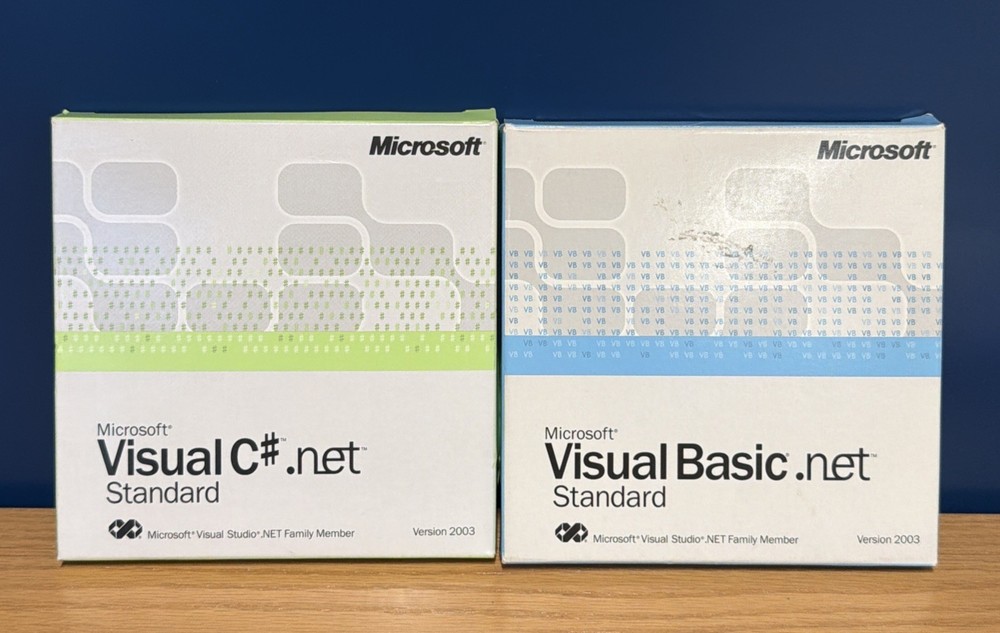 Microsoft Visual C# .NET Standard 2003 with Key + Basic.net with Product Key lot