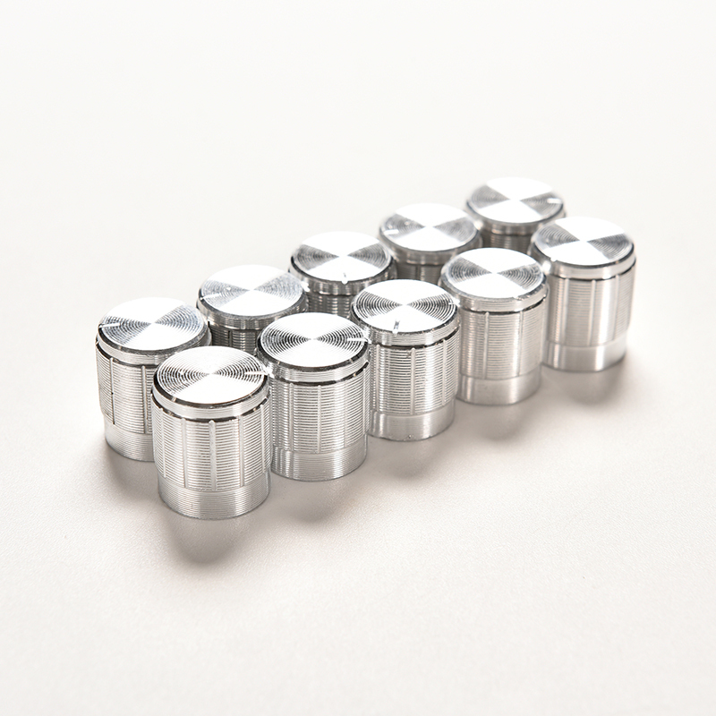 10X Aluminum Knobs Rotary Switch Potentiometer Volume Control Pointer Hole 6m_z8