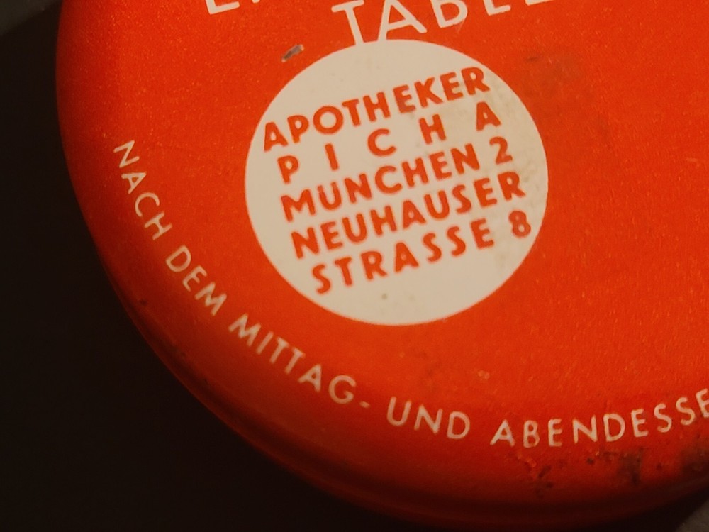 Vintgae Hypagen Tabletten EMPTY German Tin Can