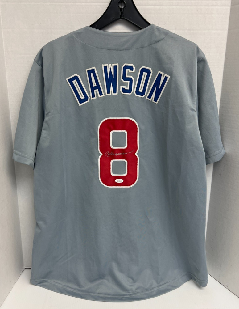 Andre Dawson Signed Autographed Chicago Gray Jersey COA (JSA)