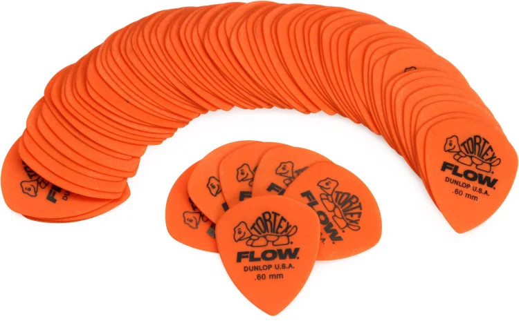 Dunlop 558R060 Tortex Flow Guitar Picks .60 mm 72-pack