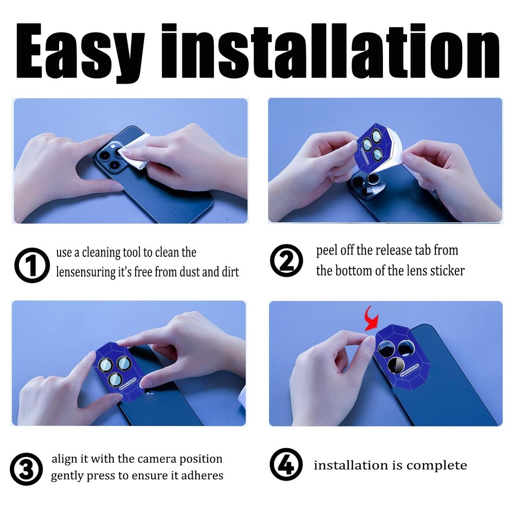 AFENGBOX 2 Pack Camera Lens Protector iPhone 17 Pro/iPhone 17 Pro Max, Black