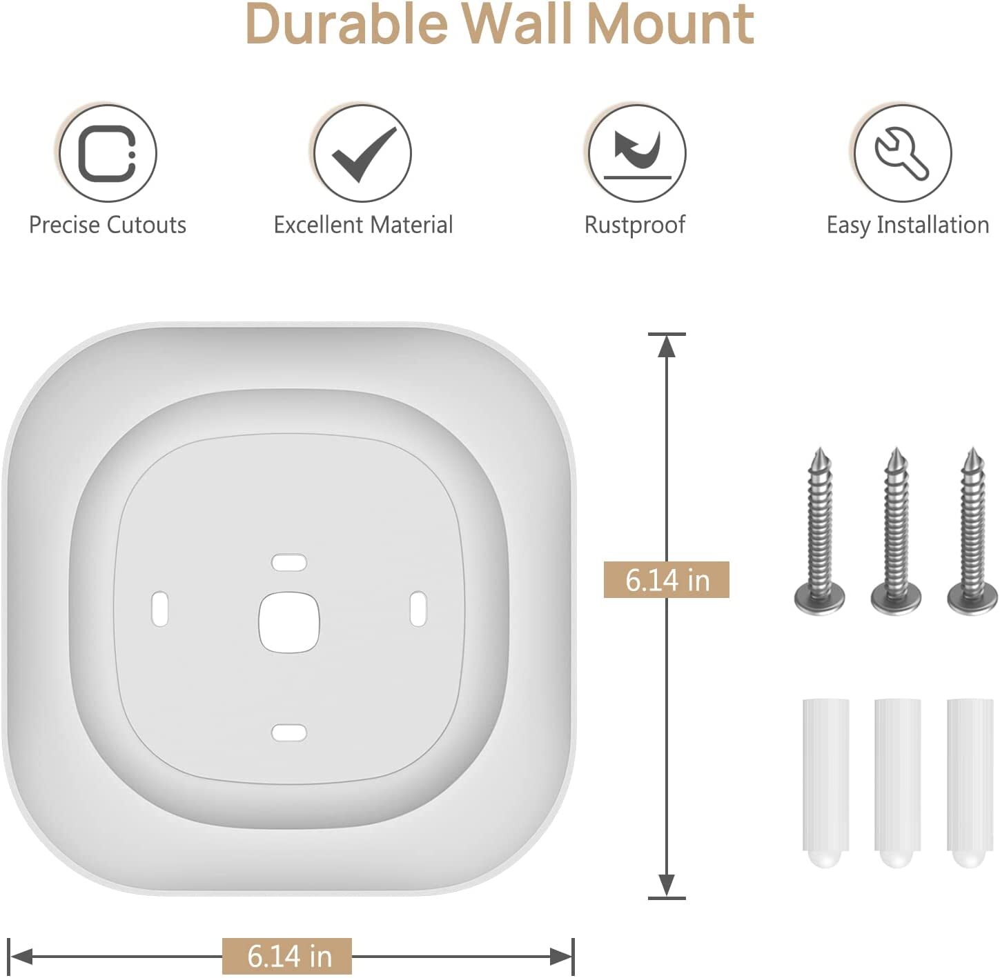 Wall Plate for Ecobee Smart Thermostat Premium/Enhanced 2022 Bracket Mount Cover