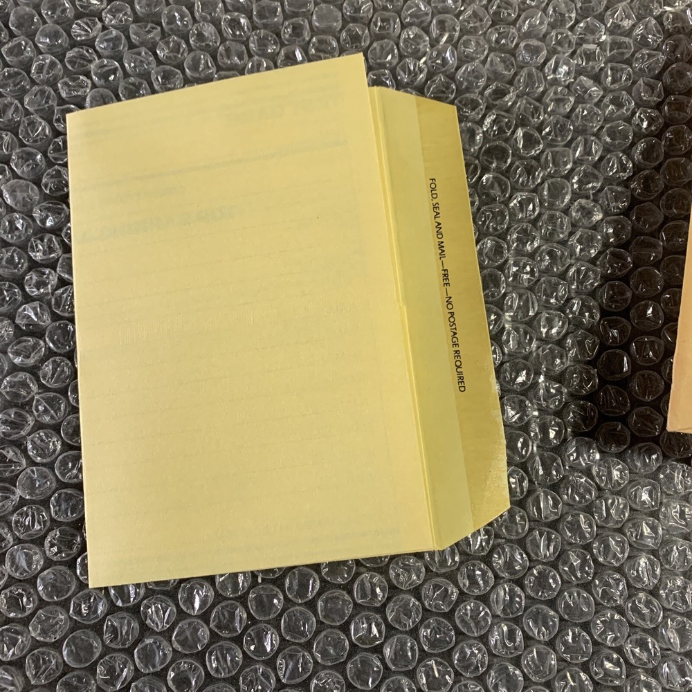 Original Mach 3 Laser Collection Reports Return Envelope Arcade video game Part