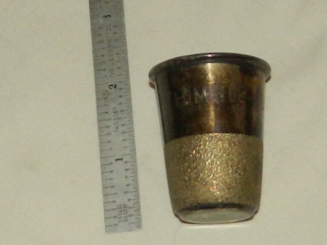 Vintage Plat-Mex-SA  17.6 GRAMS 925 Sterling "Thimble Full" Shot Glass Cup