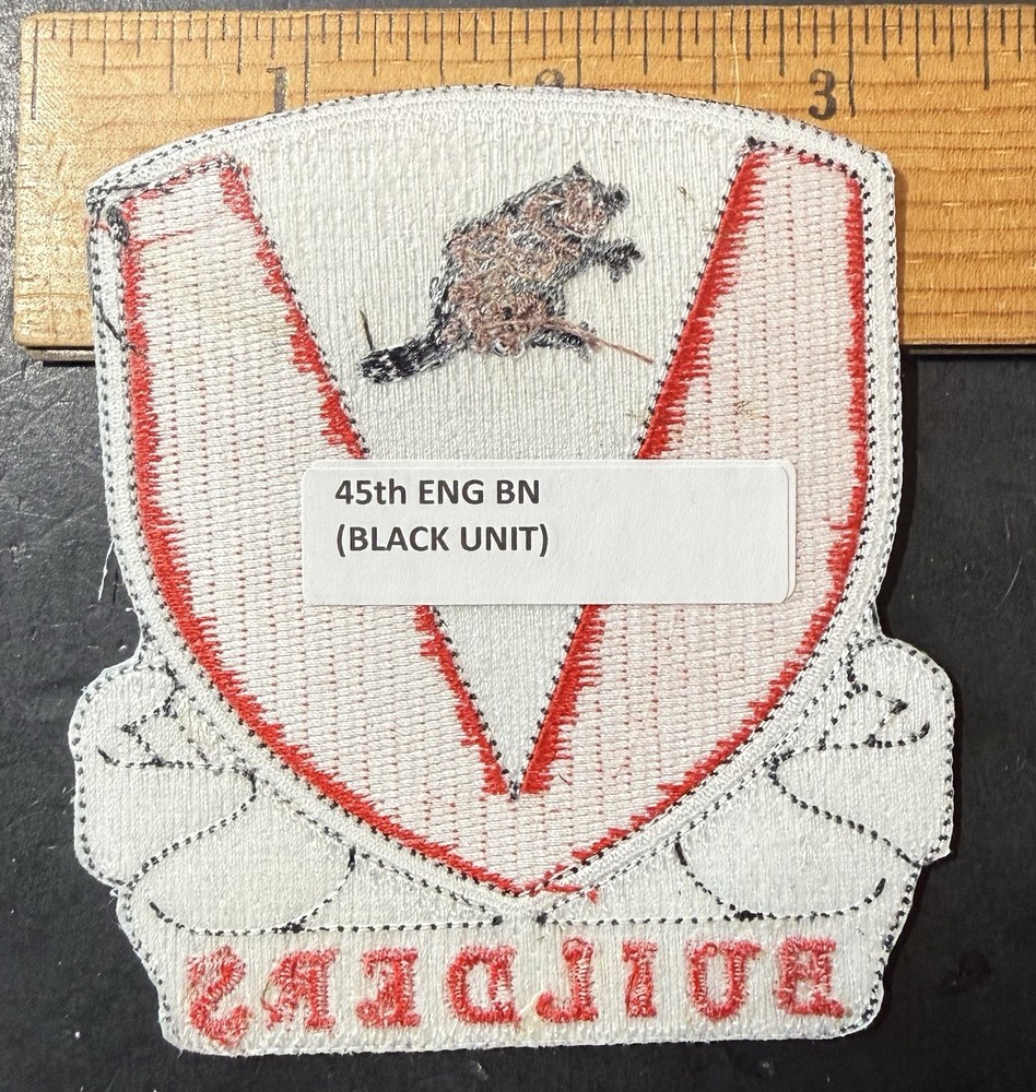 45th Engineer Battalion Patch wwii black unit