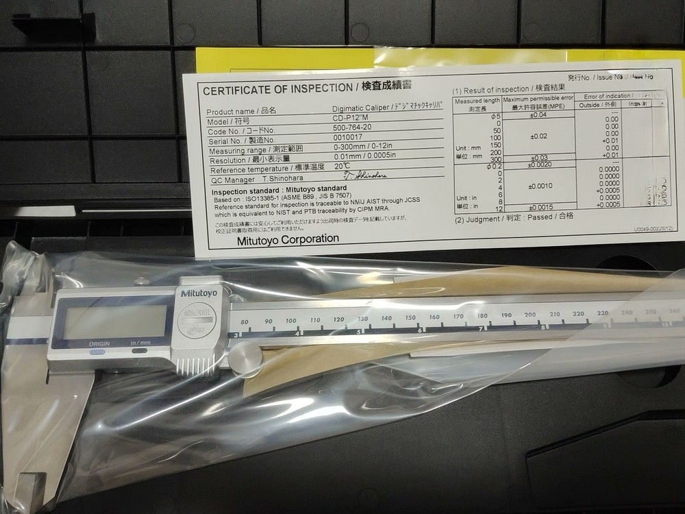 Mitutoyo 500-764-20 Absolute Digital Caliper 0 - 12"