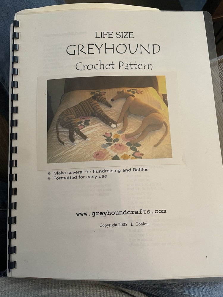 Life Size Greyhound Crochet Pattern