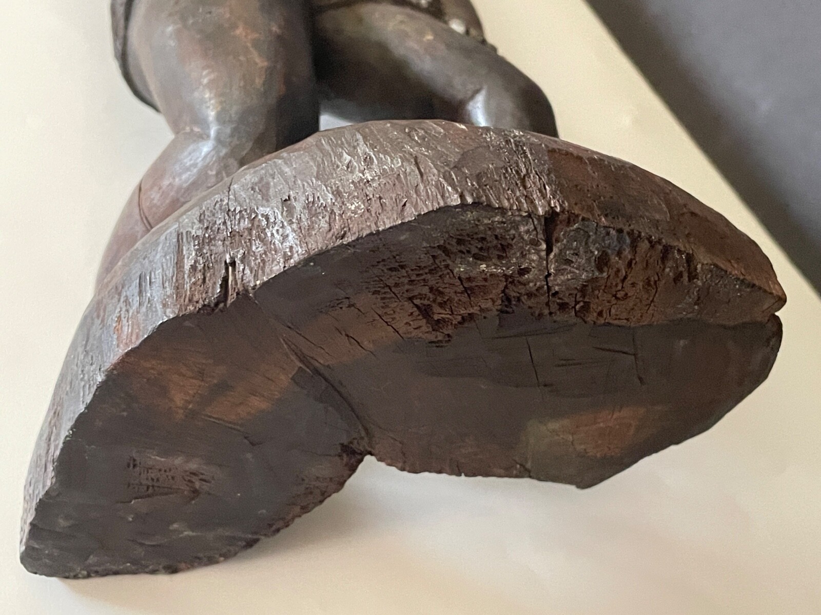 African Nigerian Yoruba large hand carved wood female woman figurine statue 19"