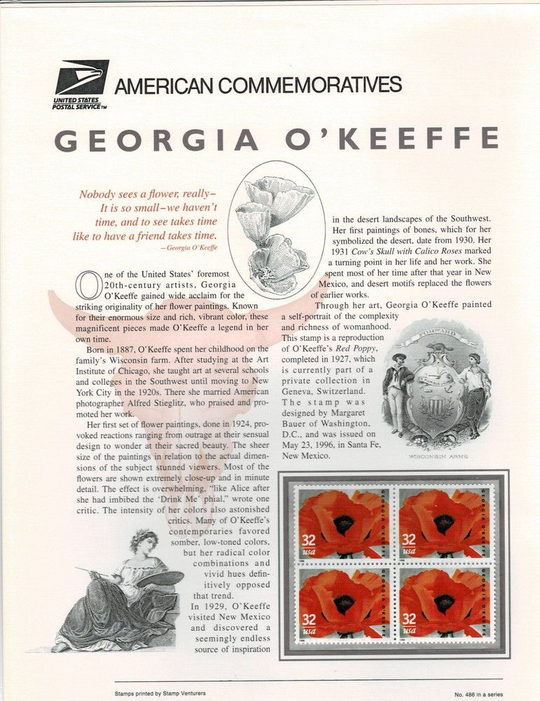 USPS Commemorative Stamp Panels USPS 1996