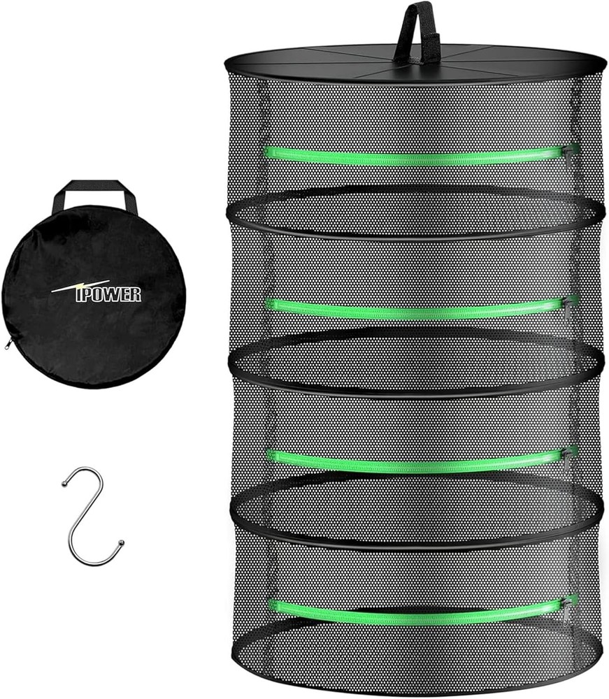 Drying Rack 2-Layer 2-Feet Hanging Mesh Net Dryer Collapsible W/ U-Shape