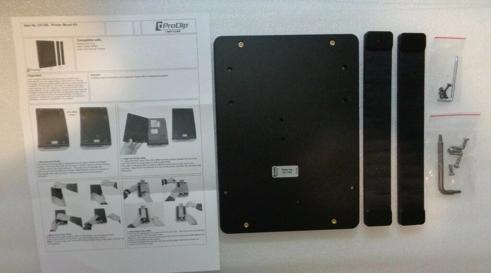 Zebra ZD420 / ZD620 Label Printer Mount Kit, NEW
