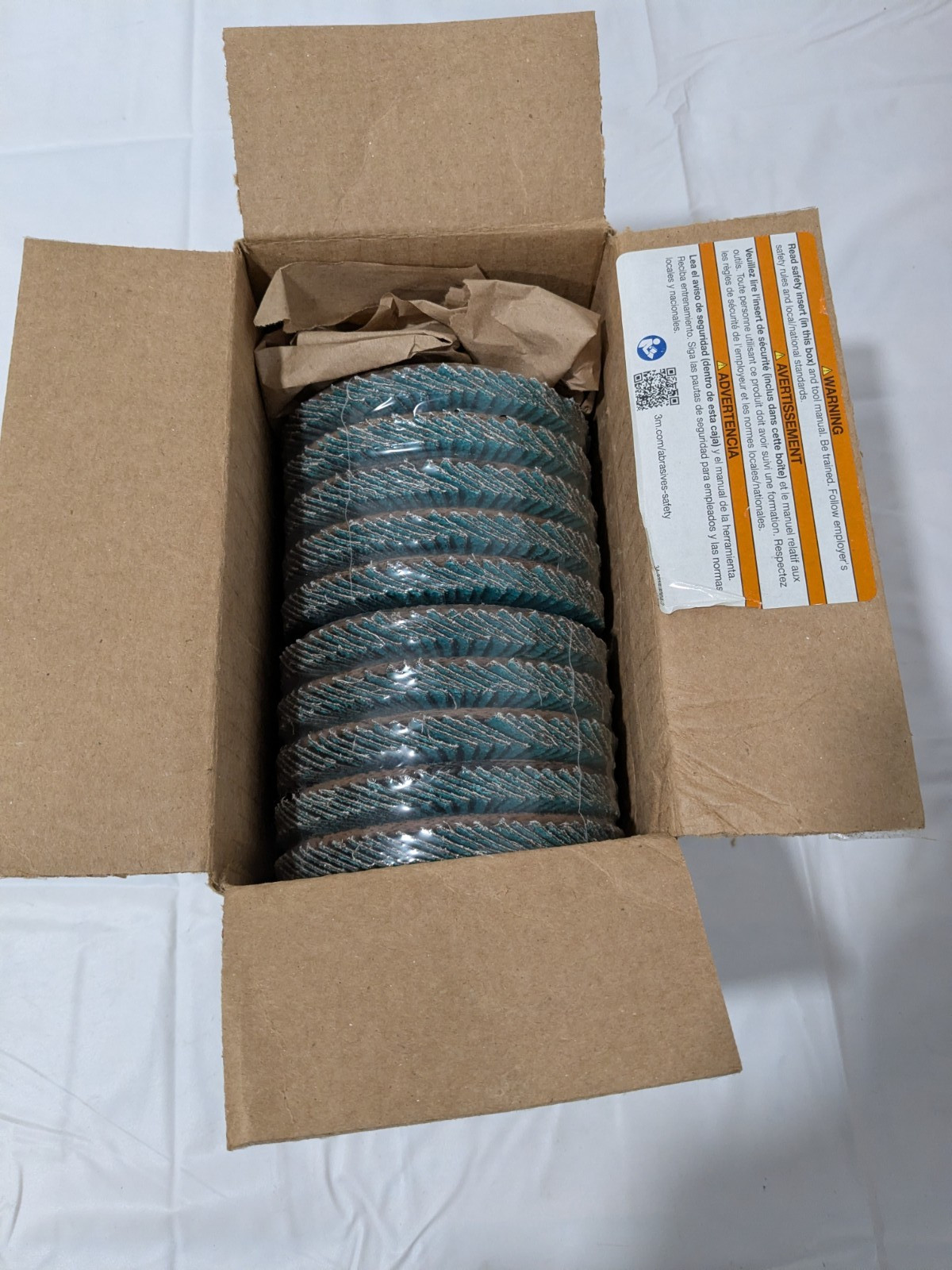 3M Flap Disc 4-1/2" Dia, 36 Grit, Zirconia Alumina, Type 27 Box of 10 7010308895