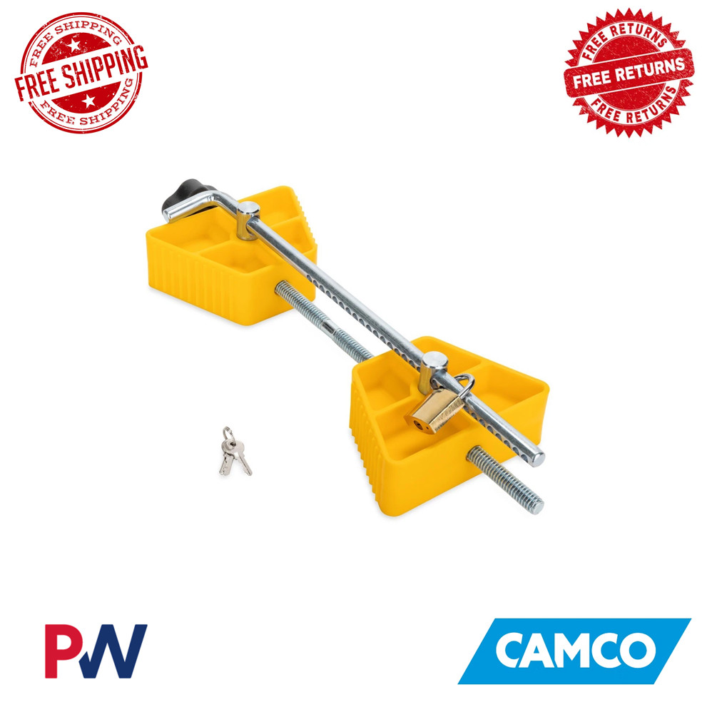 Camco Small Wheel Stop With Locking Feature 44653