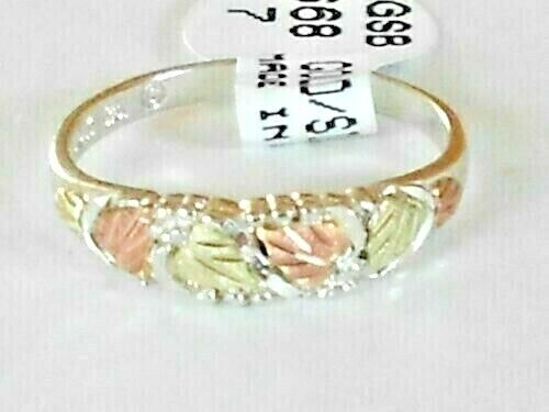 NEW Genuine Black Hills Gold and Silver Women's Band Ring Sizes 5 thru 10 w/ Box