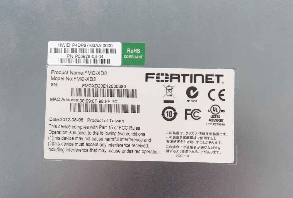 Fortinet FMC-XD2 2-Port SFP+ Security Protection Module