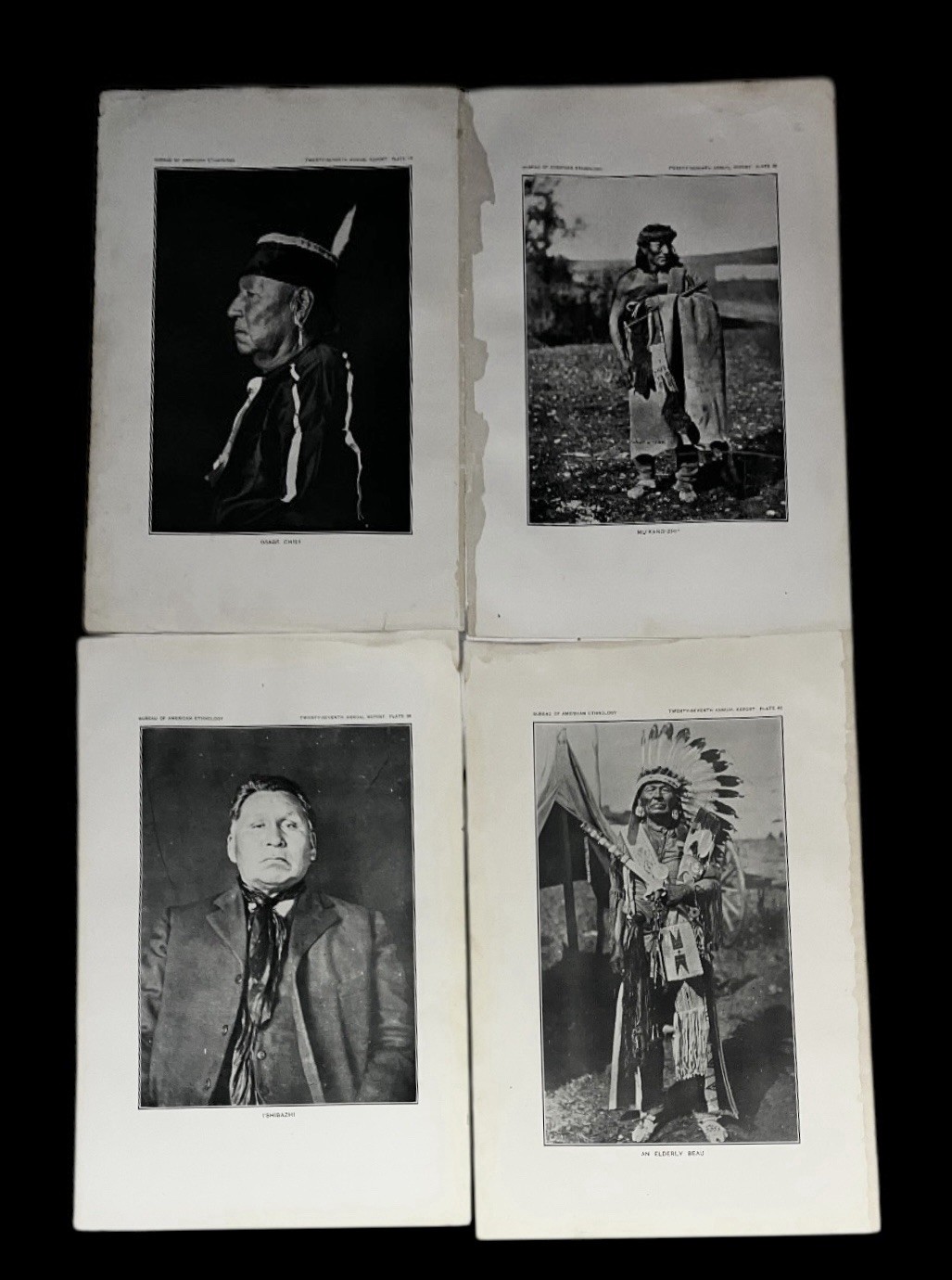 Lot of 25 Native American Indian 1905 Omaha Tribe Photograph Portraits 11.5x7.5
