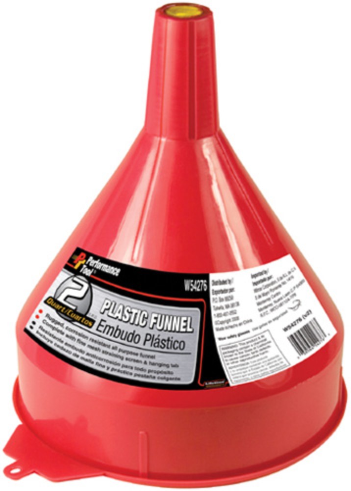 Performance Tool 2 Quart Plastic Funnel (W54276)