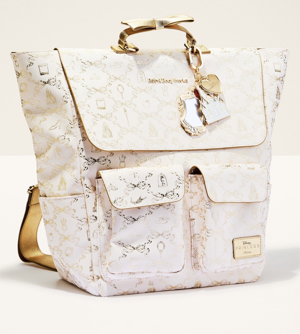 👑NWT Bath & Body Works Disney Princess Backpack & Matching Lipgloss Holder