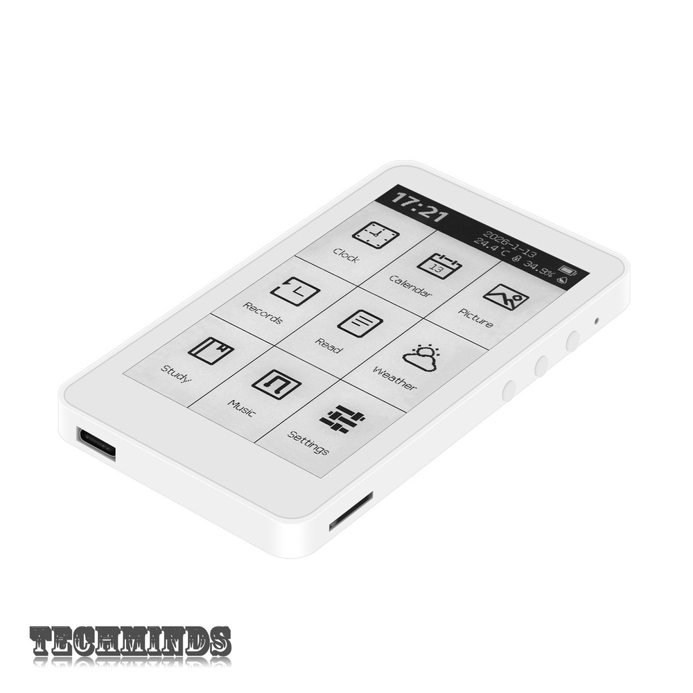 HamGeek M3 Portable E-Book Reader 3.7" Touch Screen E-Paper 10-Level Adjustable