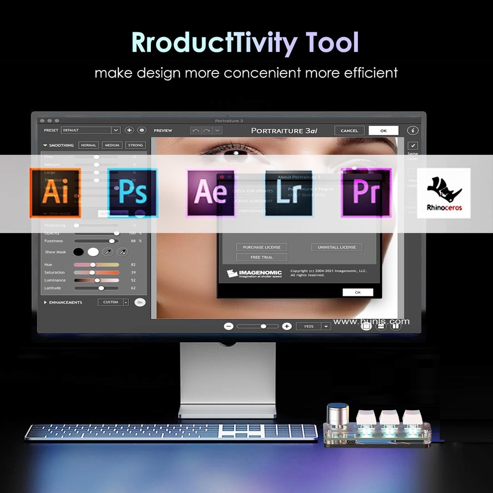 Macro Pad Macro Keyboard Programmable Keypad Customized 3-Key Mini Mechanical...