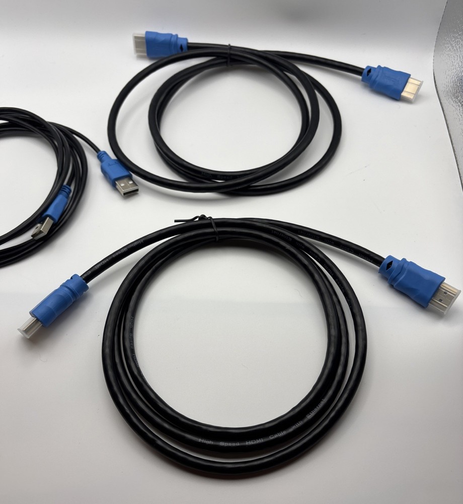 HDMI + USB KVM Combo Cable Set 1.5m (2 Pack) New Never Used