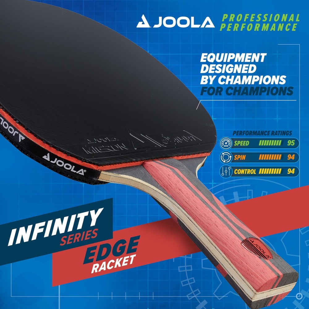 JOOLA Infinity Edge - Tournament Performance Carbon Technology - Black Rubber...