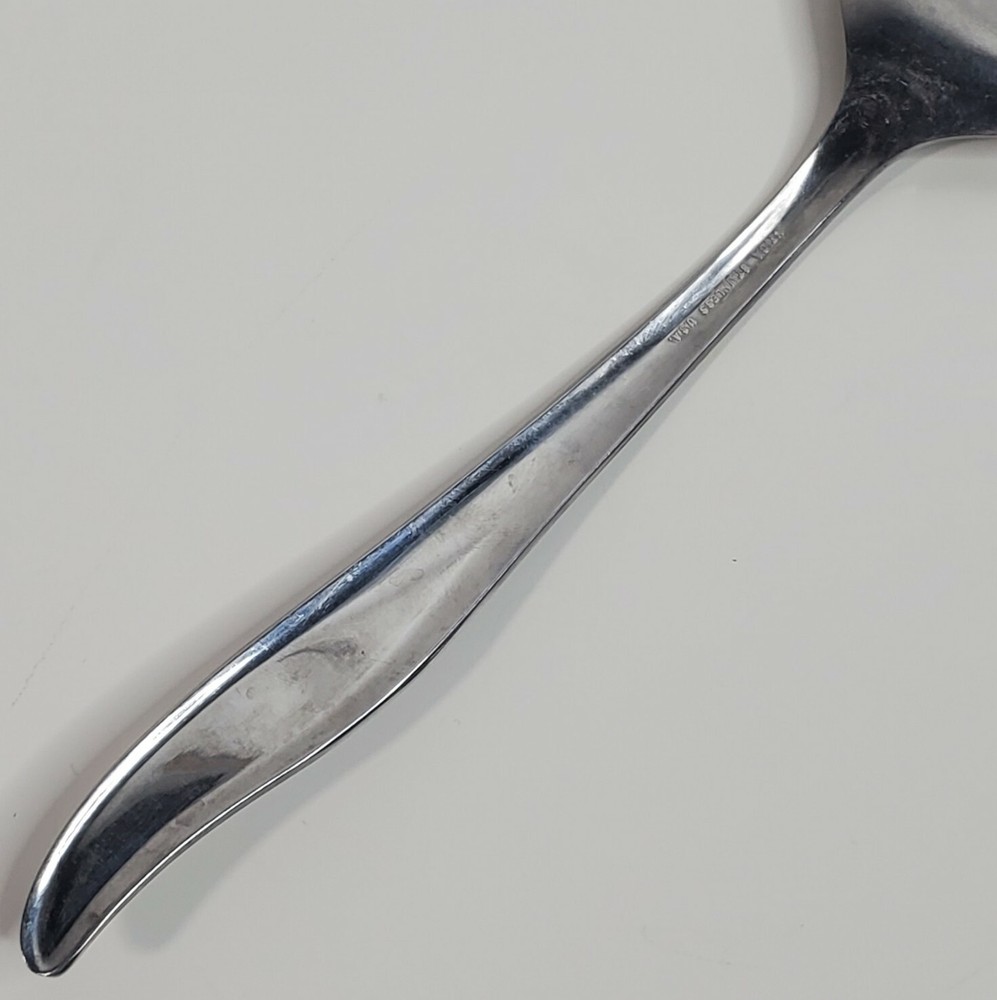 Utica Serving Fork Rose Handle Stainless USA 7.88” Total Length