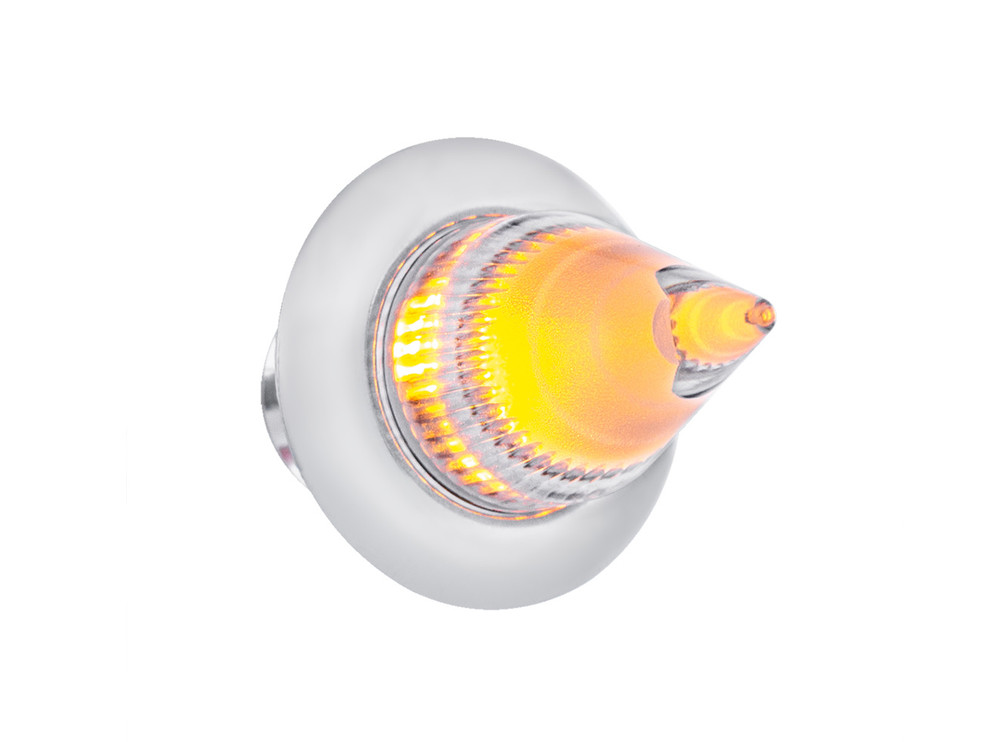 4 LED Dual Function 3/4" Mini Spike Light With SS Bezel Clear/Amber