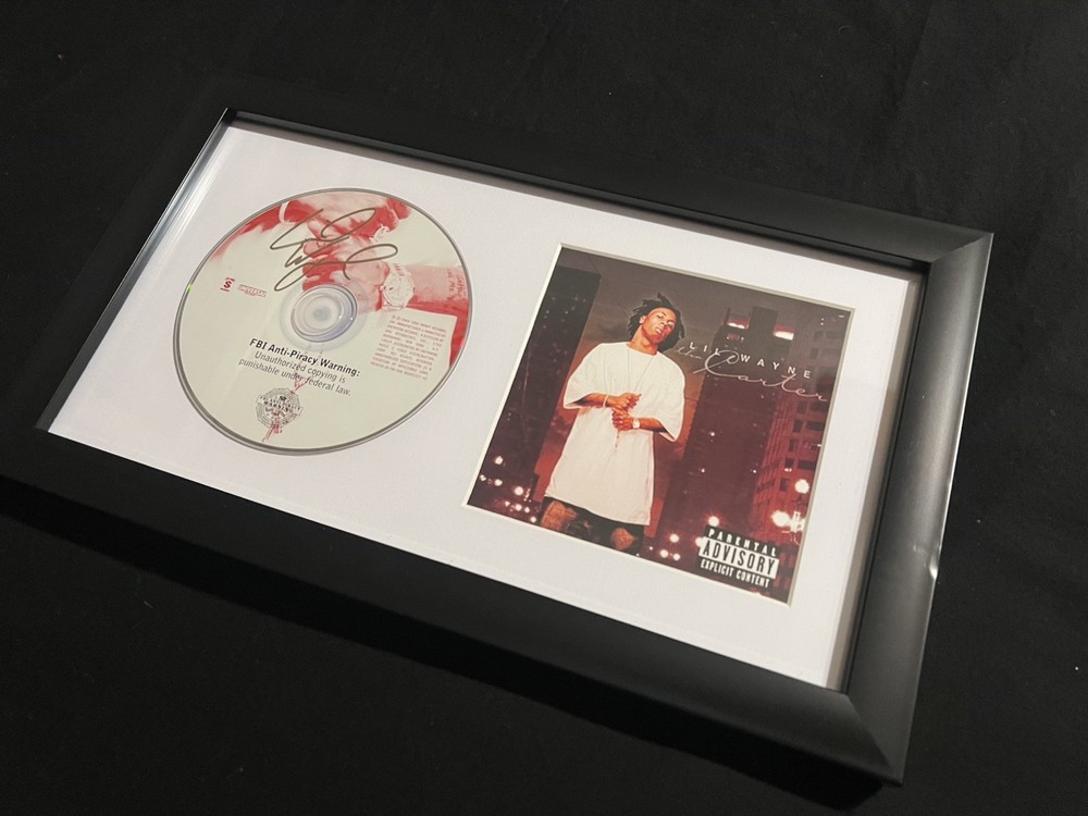 LIL WAYNE "THA CARTER” SIGNED FRAMED AUTOGRAPHED CD COVER *EXACT PROOF w/ COA