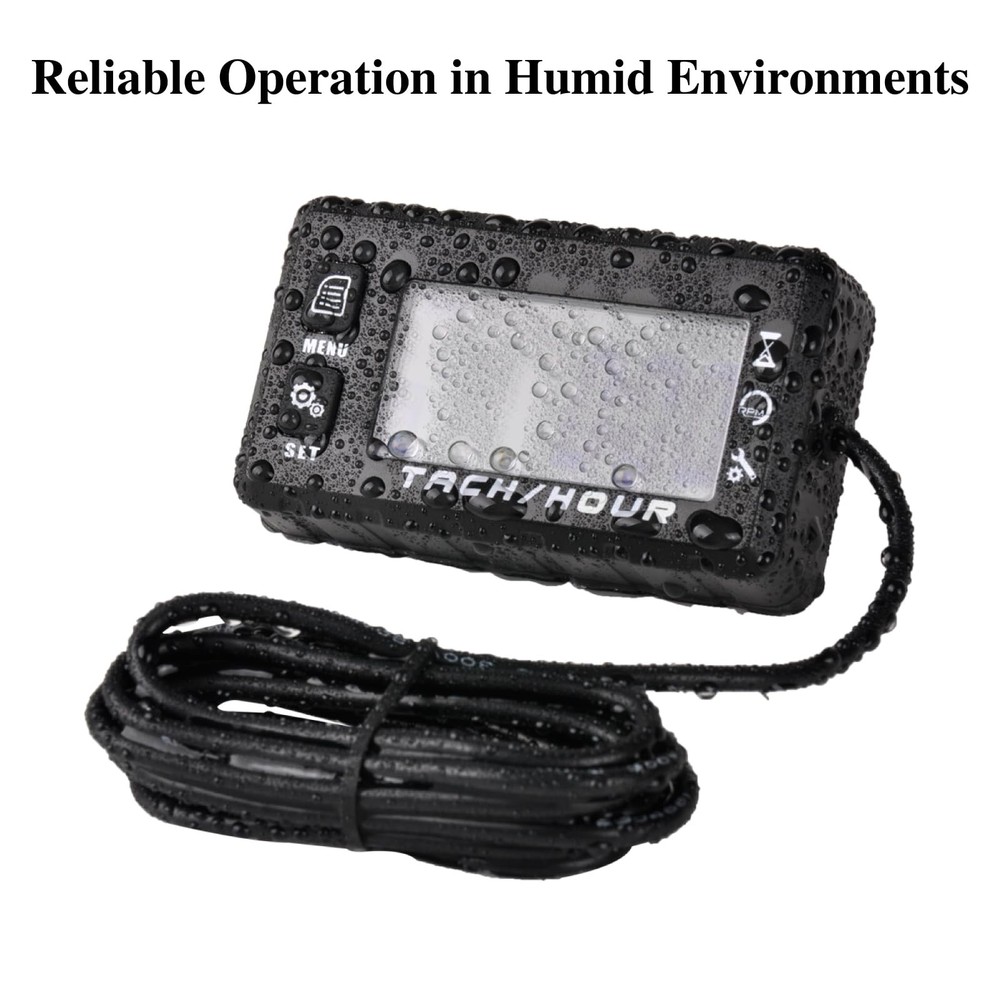 JR-HM058 Digital Hour Meter Tachometer,2 System Options,Countdown Maintenance...