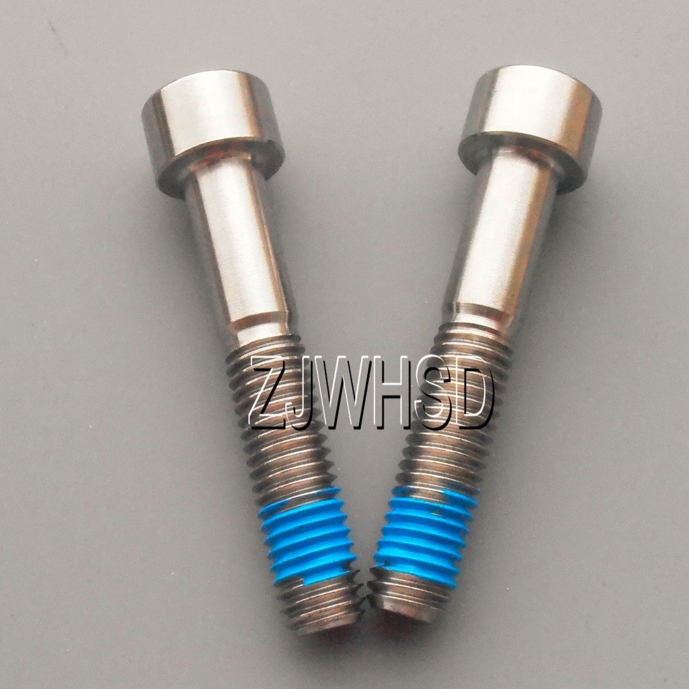 2pcs M8 x 45 Ti Titanium Screw Bolt Allen hex Socket Cap head with ThreadLocker