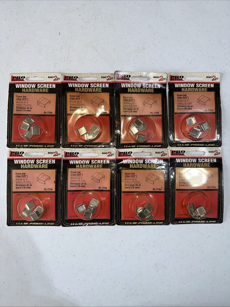 window screen hardware Make 2 Fit 5/8 Cross Bar Clips.  READ DESCRIPTION.