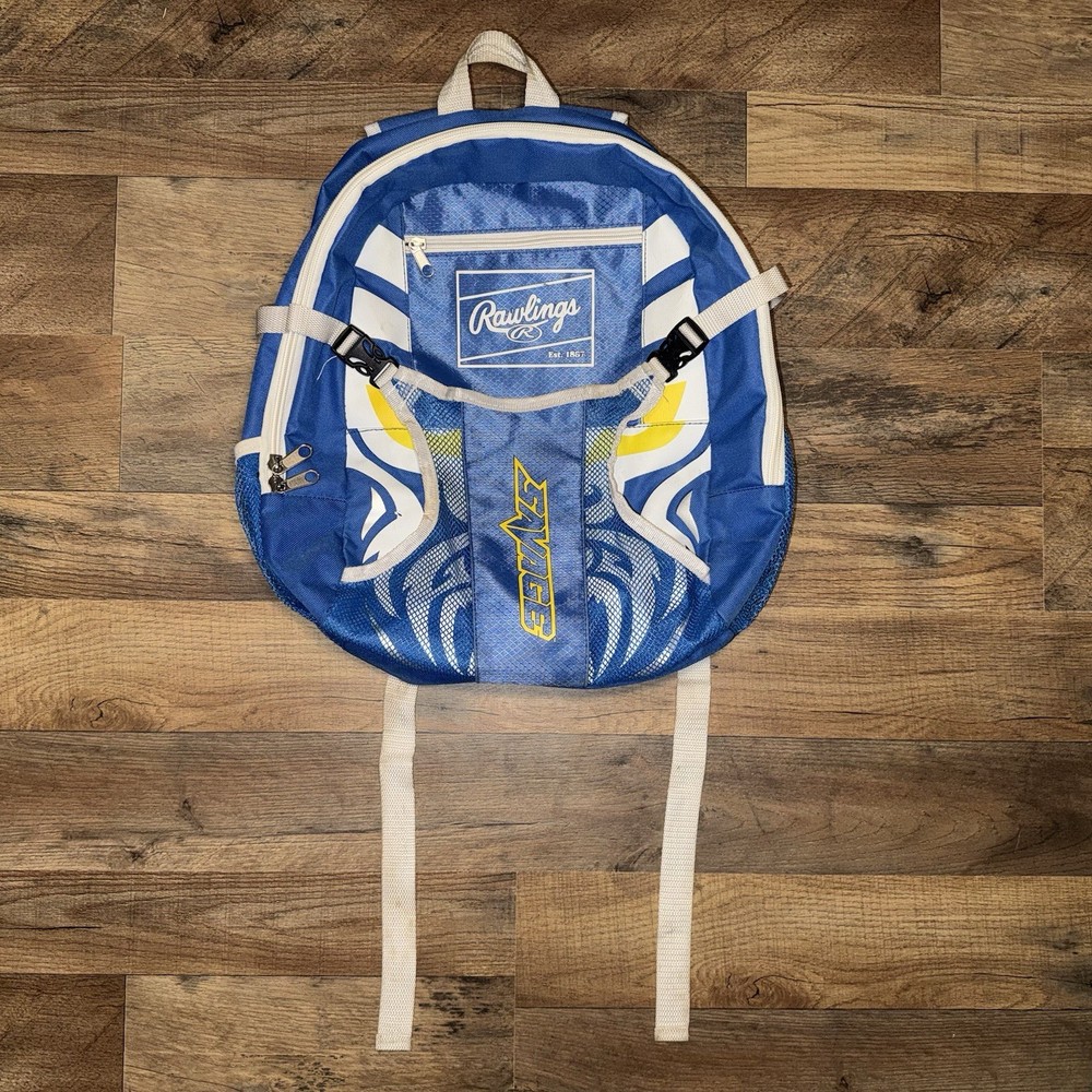Rawlings Savage Blue BASEBALL 16" Backpack - Medium Sized - 2 Side Bat Sleeves