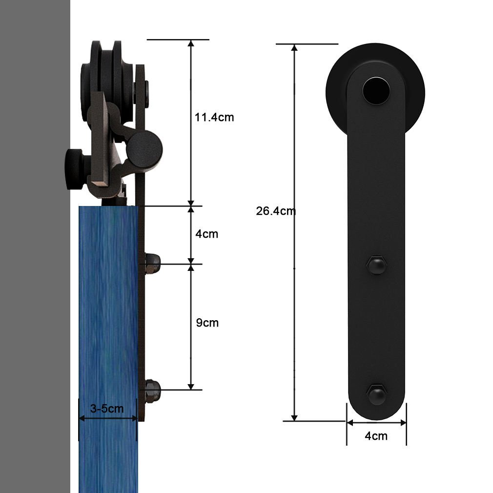4FT -20FT Sliding Barn Door Hardware Track Single/Double Door Kit, Home/Kitchen