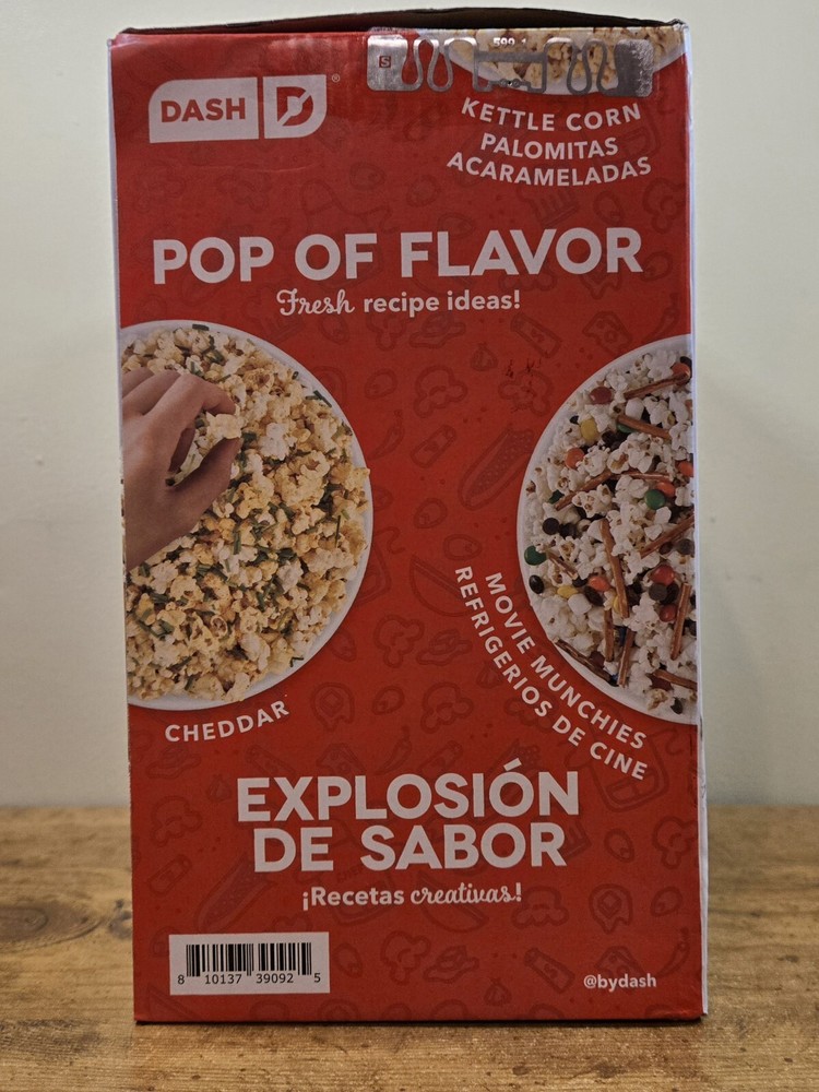 DASH 10 Cup Hot Air Popcorn Maker, Open Box, New