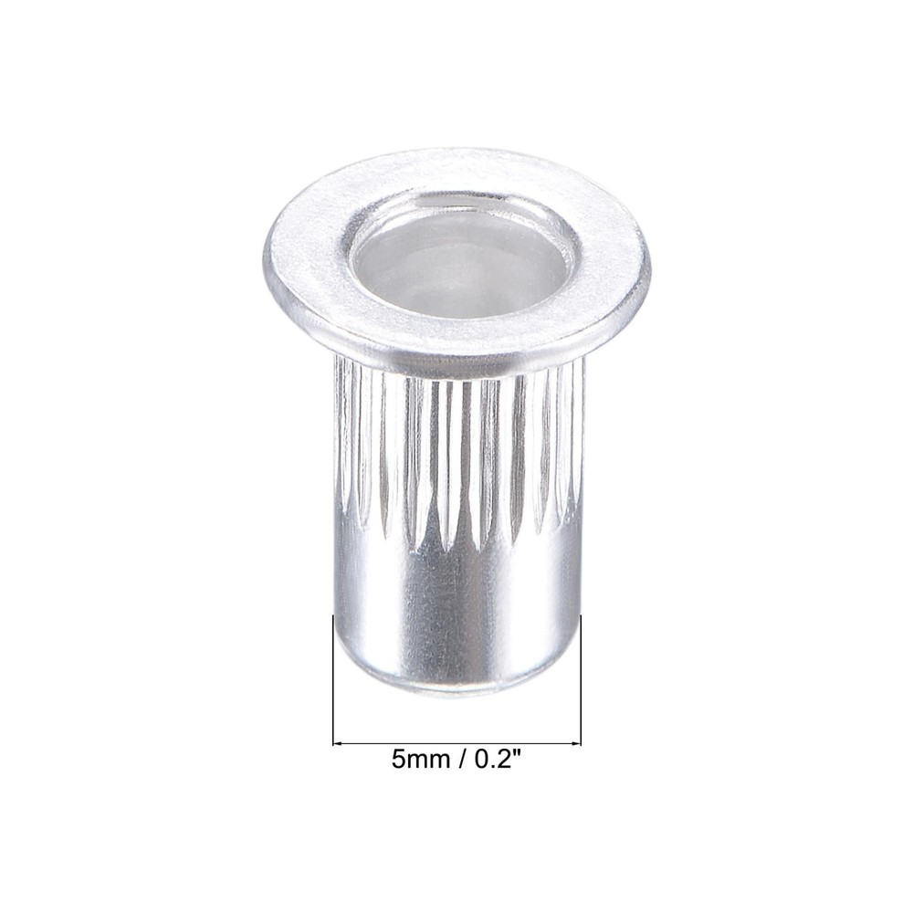 M3 Rivet Nuts Aluminium Alloy Knurled Flat Head Threaded Insert 25pcs