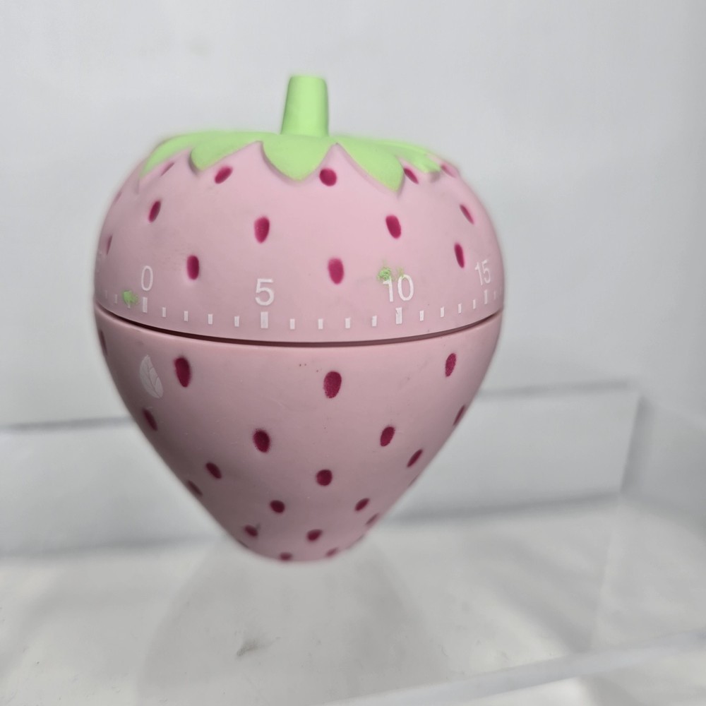 Cute Strawberry Kitchen Timer 3 Inch 60 Minute