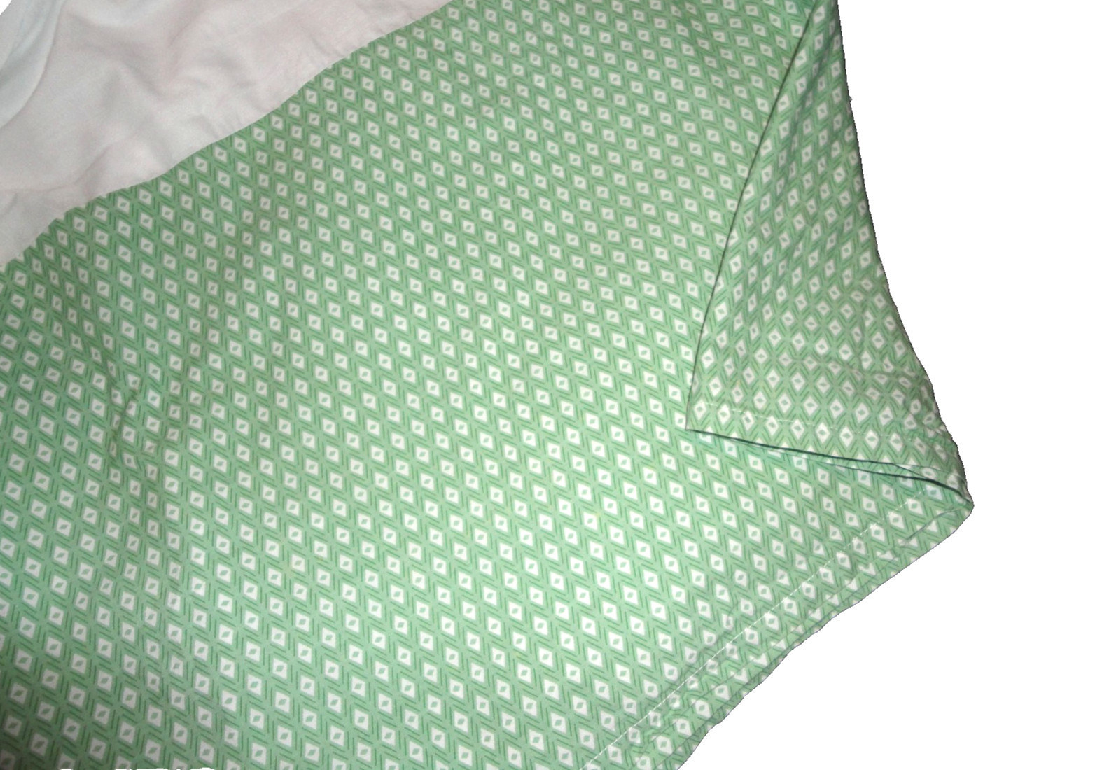 ECHO JAIPUR BOHEMIAN BOHO GREEN DIAMOND DOTS (1) KING BEDSKIRT 15" SPLIT