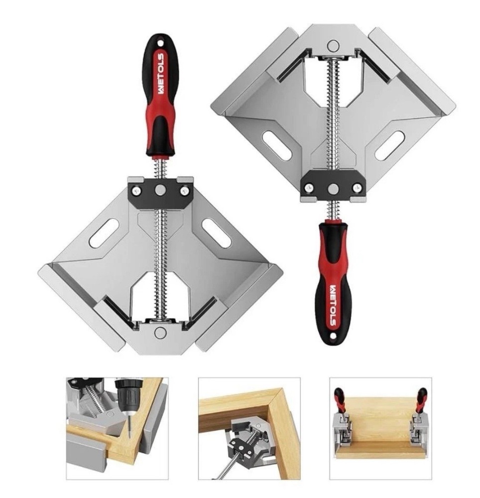 WETOLS Corner Clamp 2pcs - 90 Degree Right Angle Clamp
