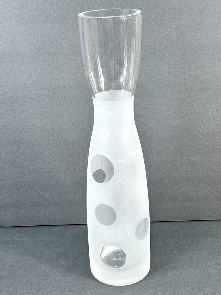 Frosted Glass Polka Dot Pattern Vase